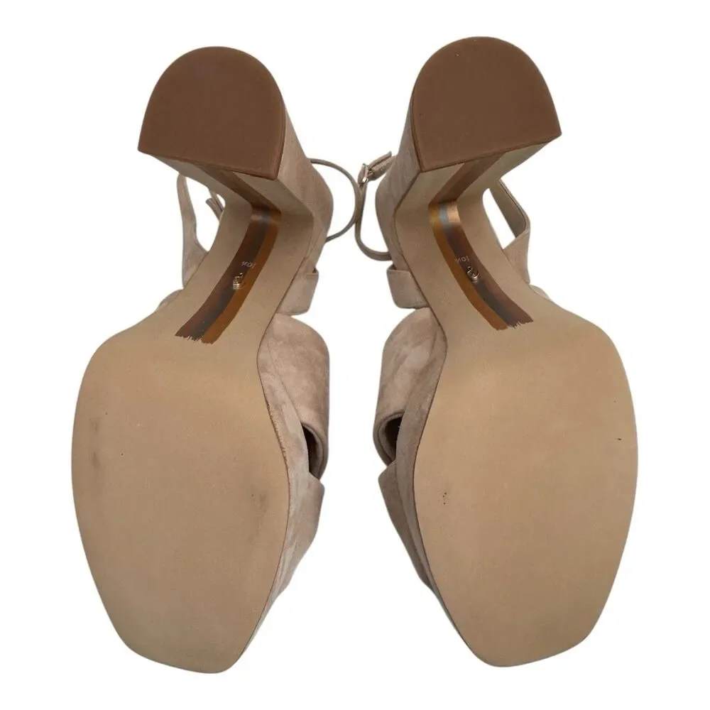 Sam‎ Edelman Women's 10.5M Kristen Platform Heel Cappuccino Suede $180